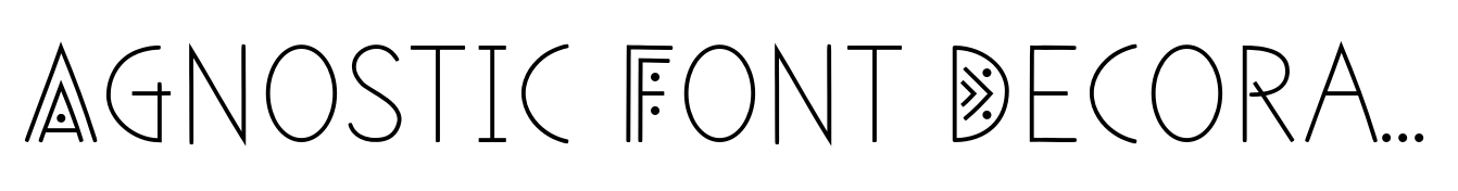 Agnostic Font Decorative